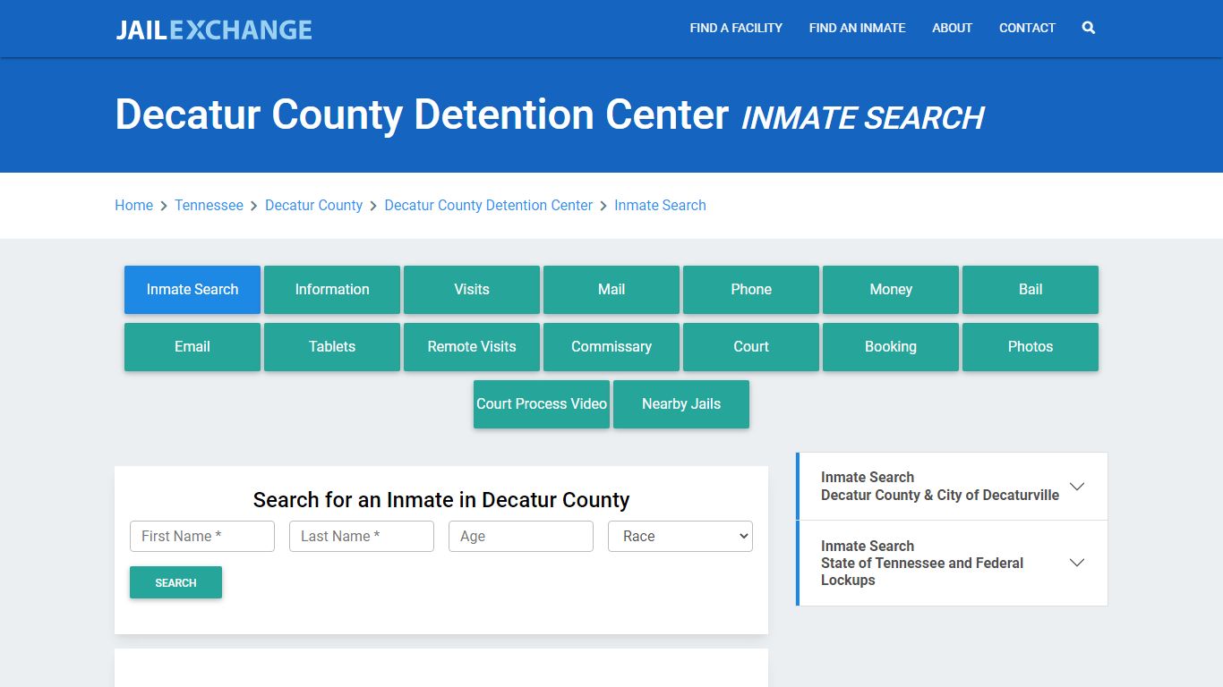 Decatur County Detention Center Inmate Search - Jail Exchange