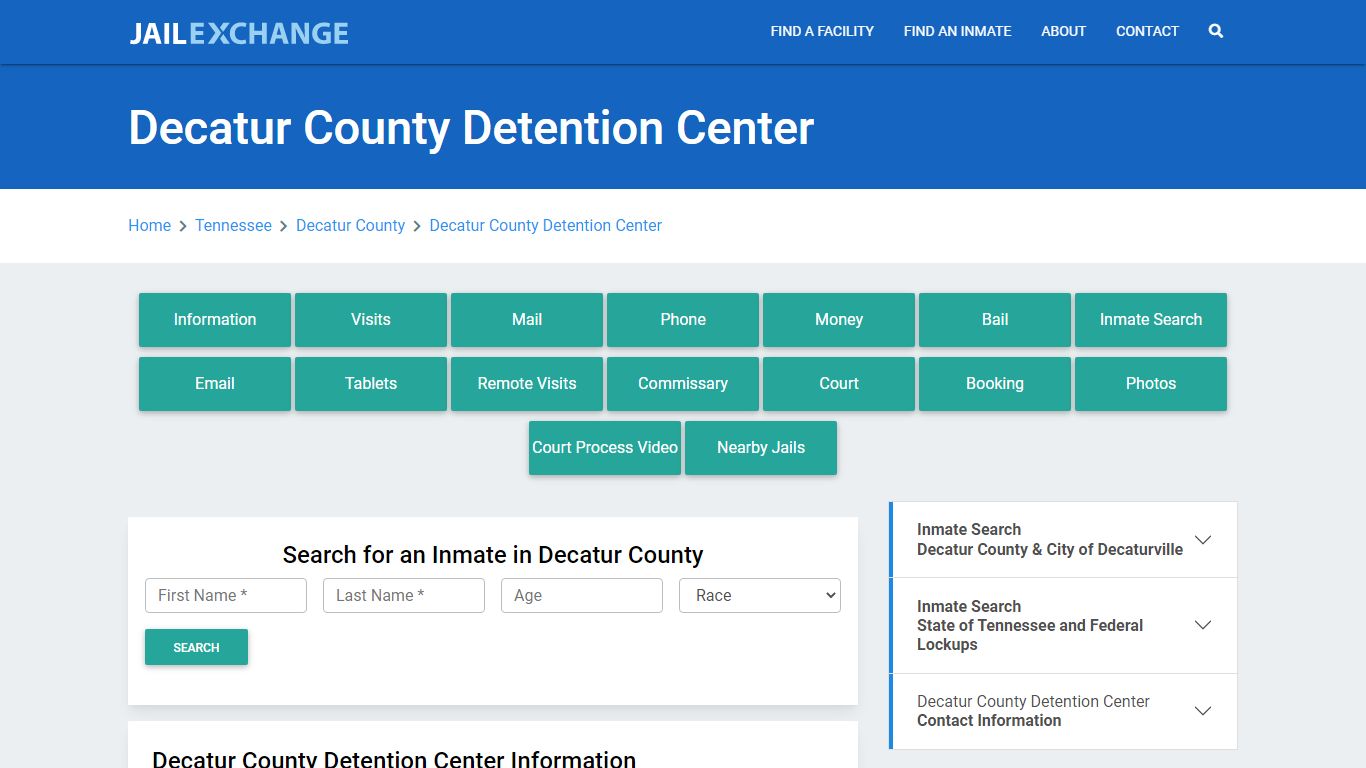 Decatur County Detention Center Roster Lookup, TN, Inmate Search